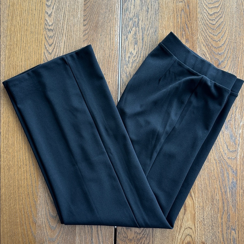 MNG Black Pants Center Detail Elastic Waist Wide Leg Workcore Whimsigoth Classic - Picture 3 of 13